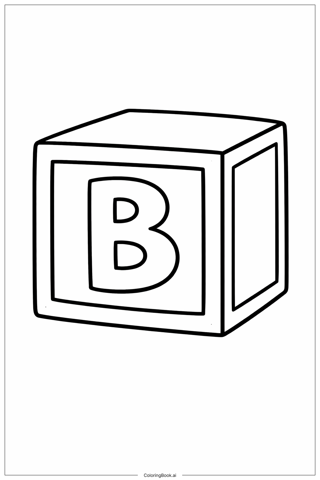 Trang tô màu Hộp chữ B