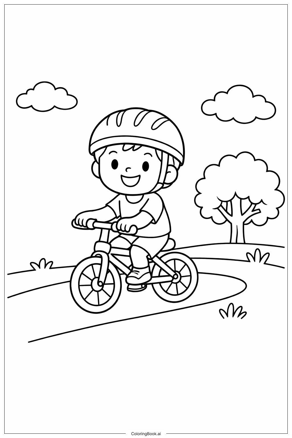 Chữ B Trẻ Em Đạp Xe Đạp