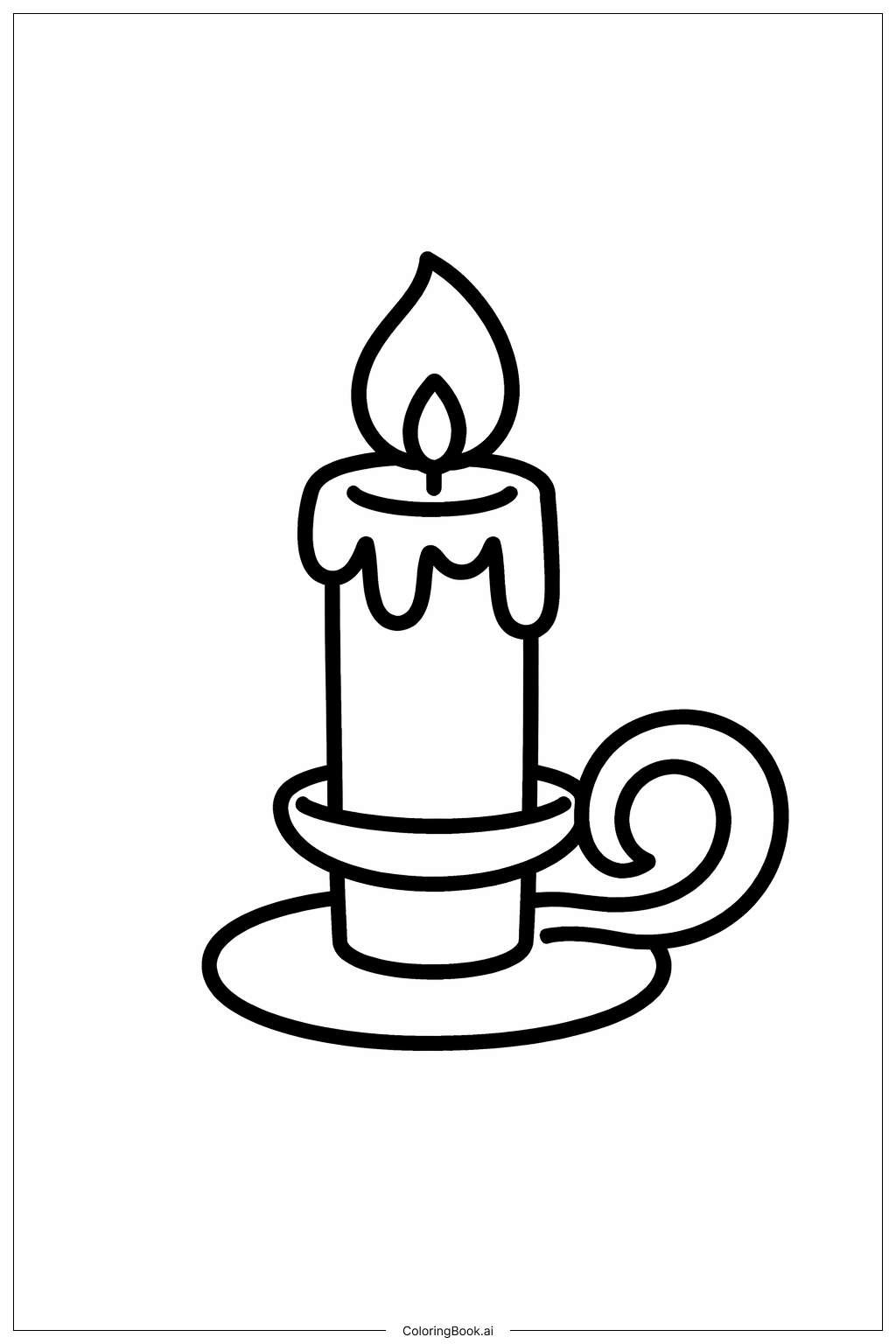  Letter C Candle Coloring Page 