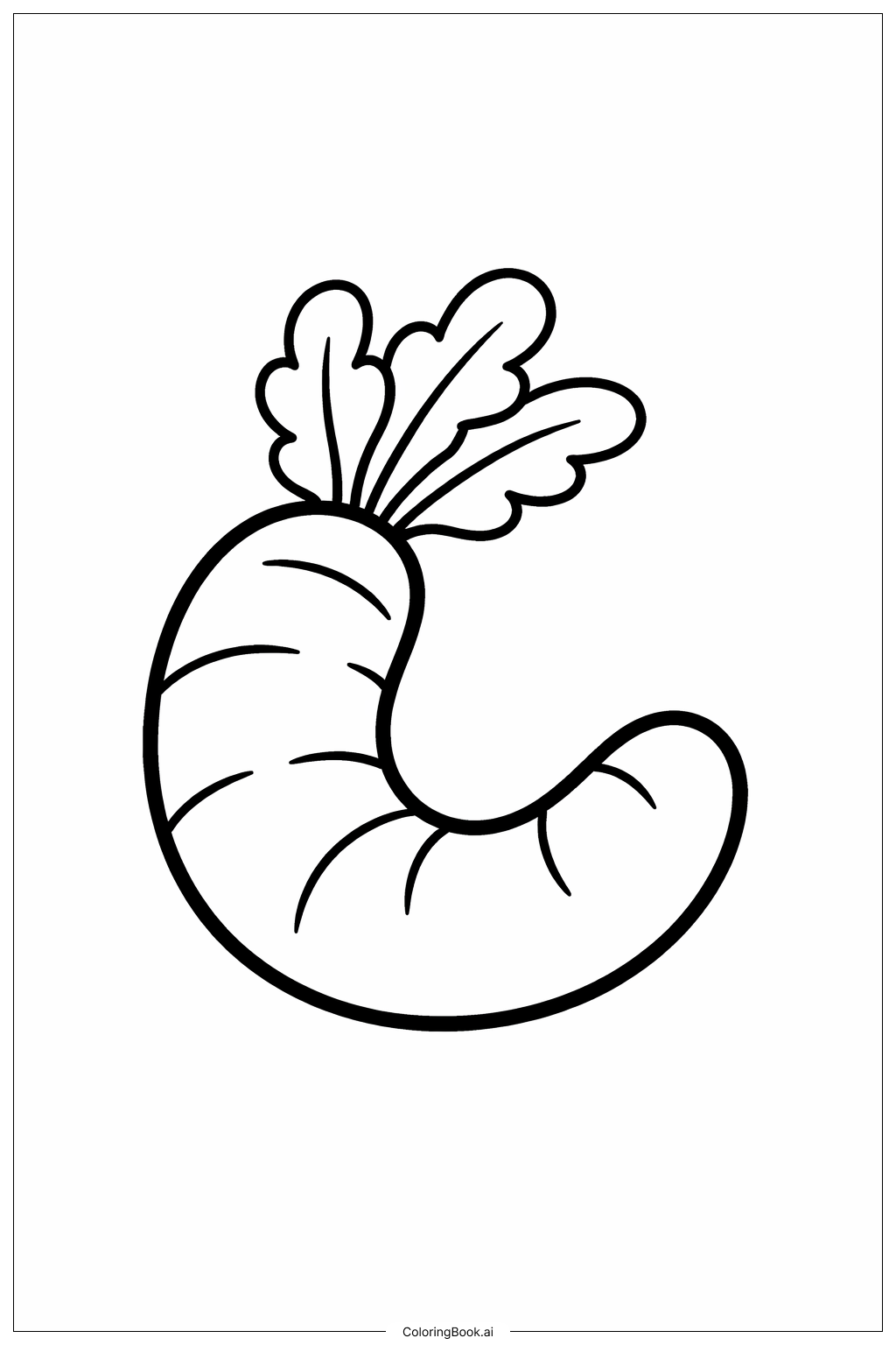  Letter C Carrot Coloring Page 