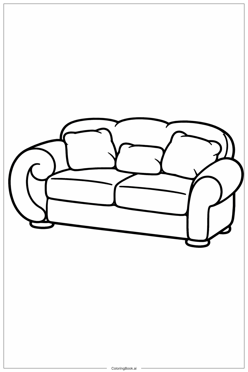  Letter C Couch Coloring Page 