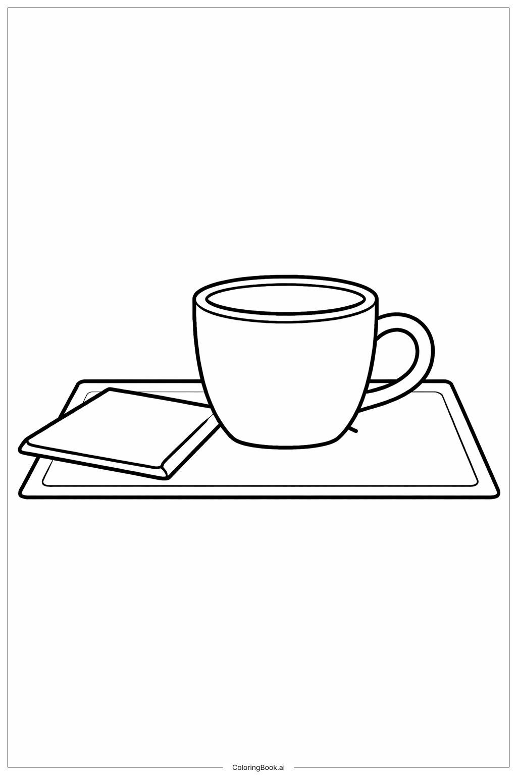  Letter C Cup on Table Coloring Page 
