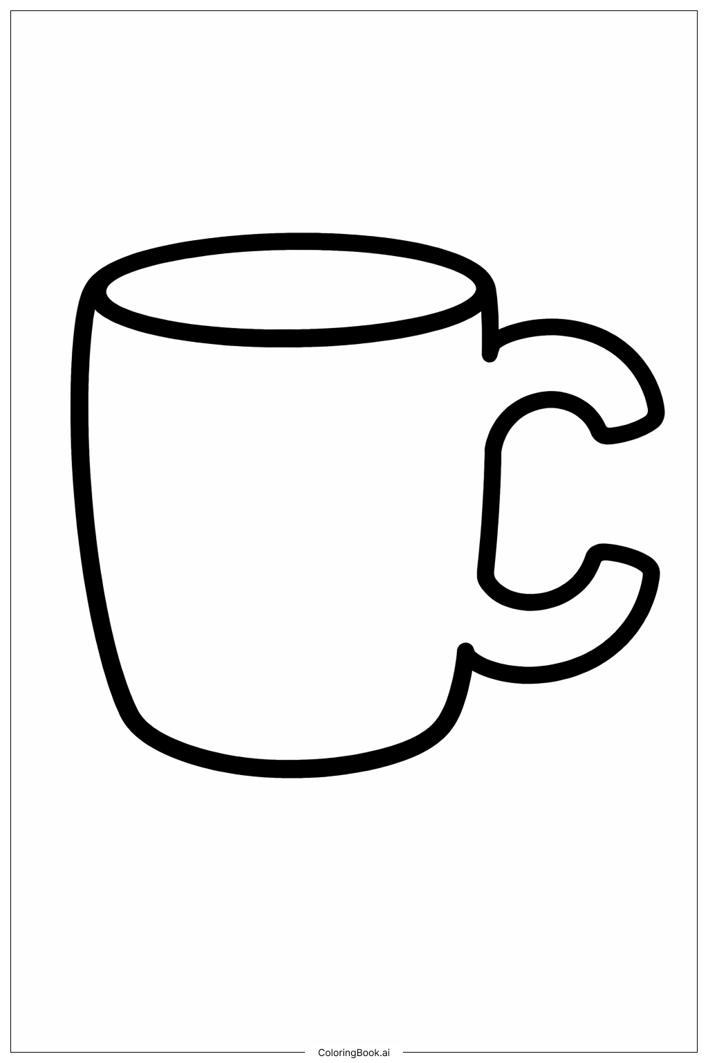  Letter C Cup Coloring Page 