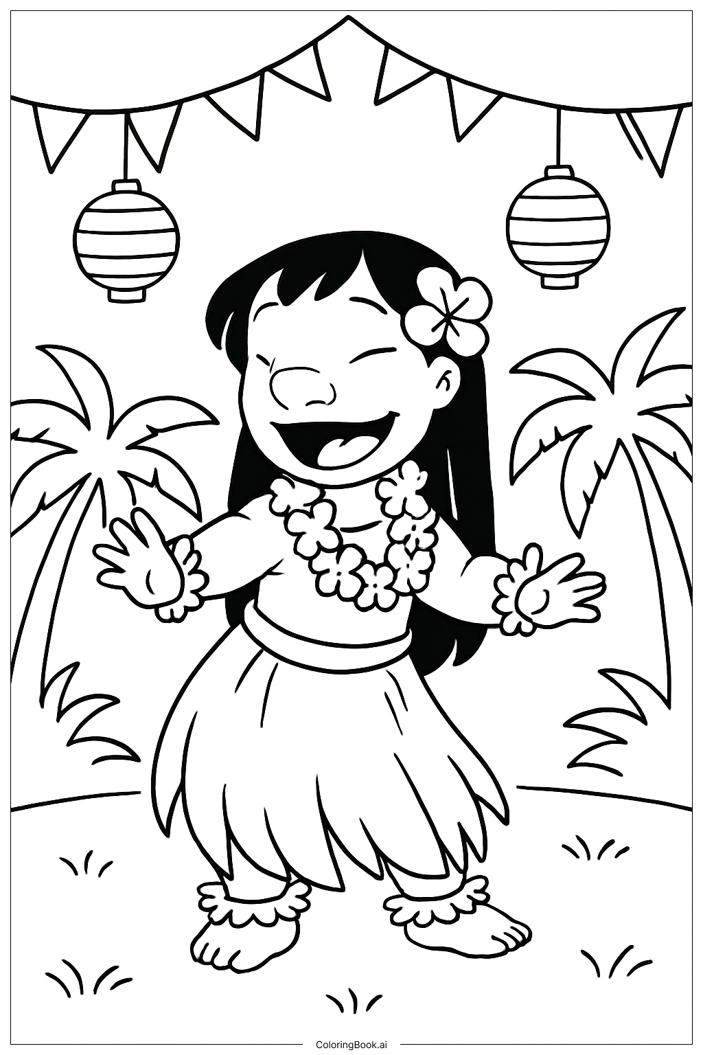  Página para colorear de Lilo 