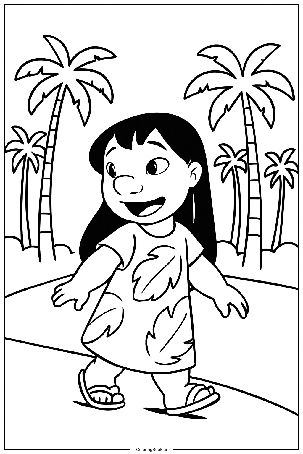  Página para colorir de Lilo 