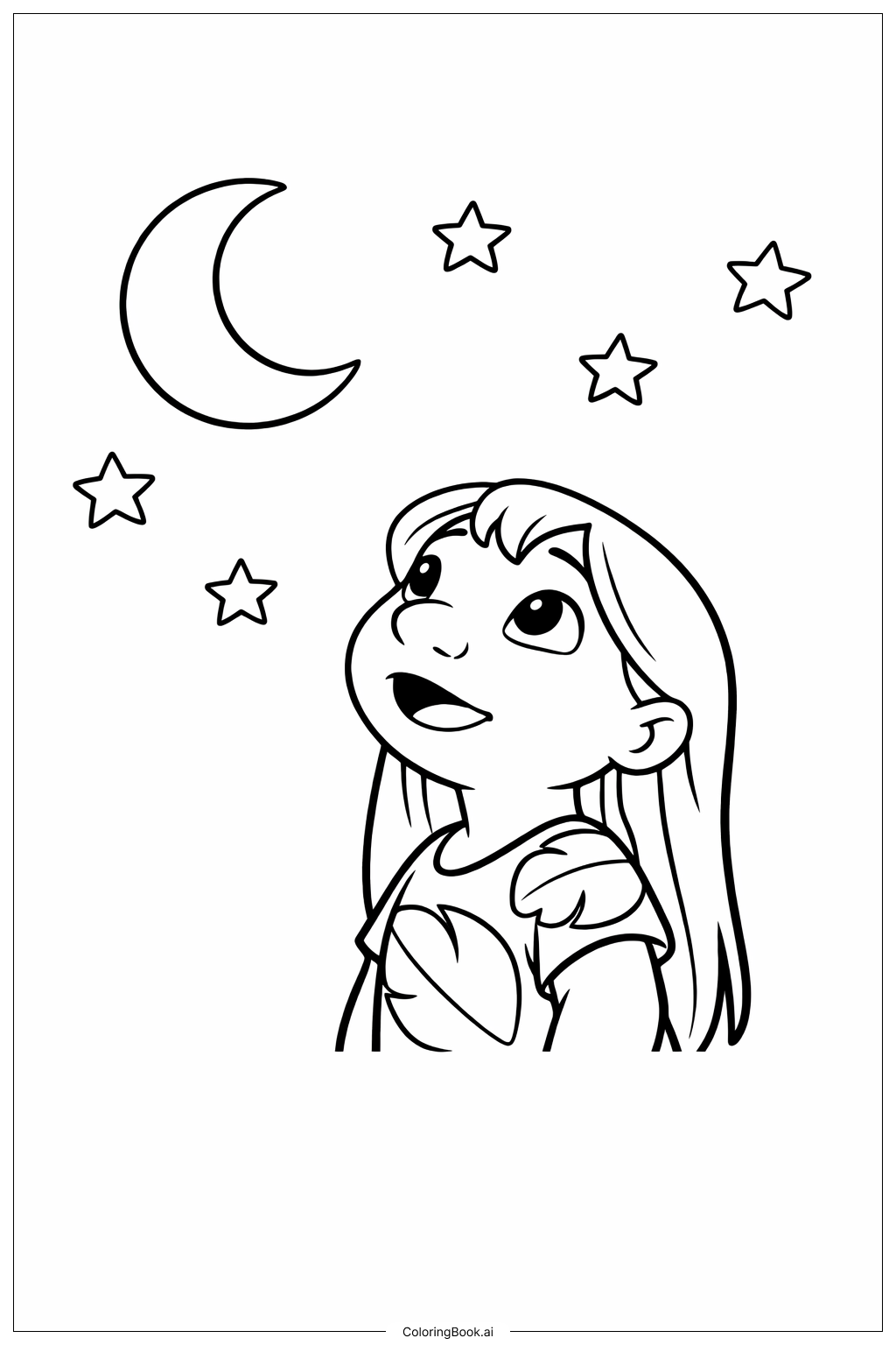  Página para colorir de Lilo 