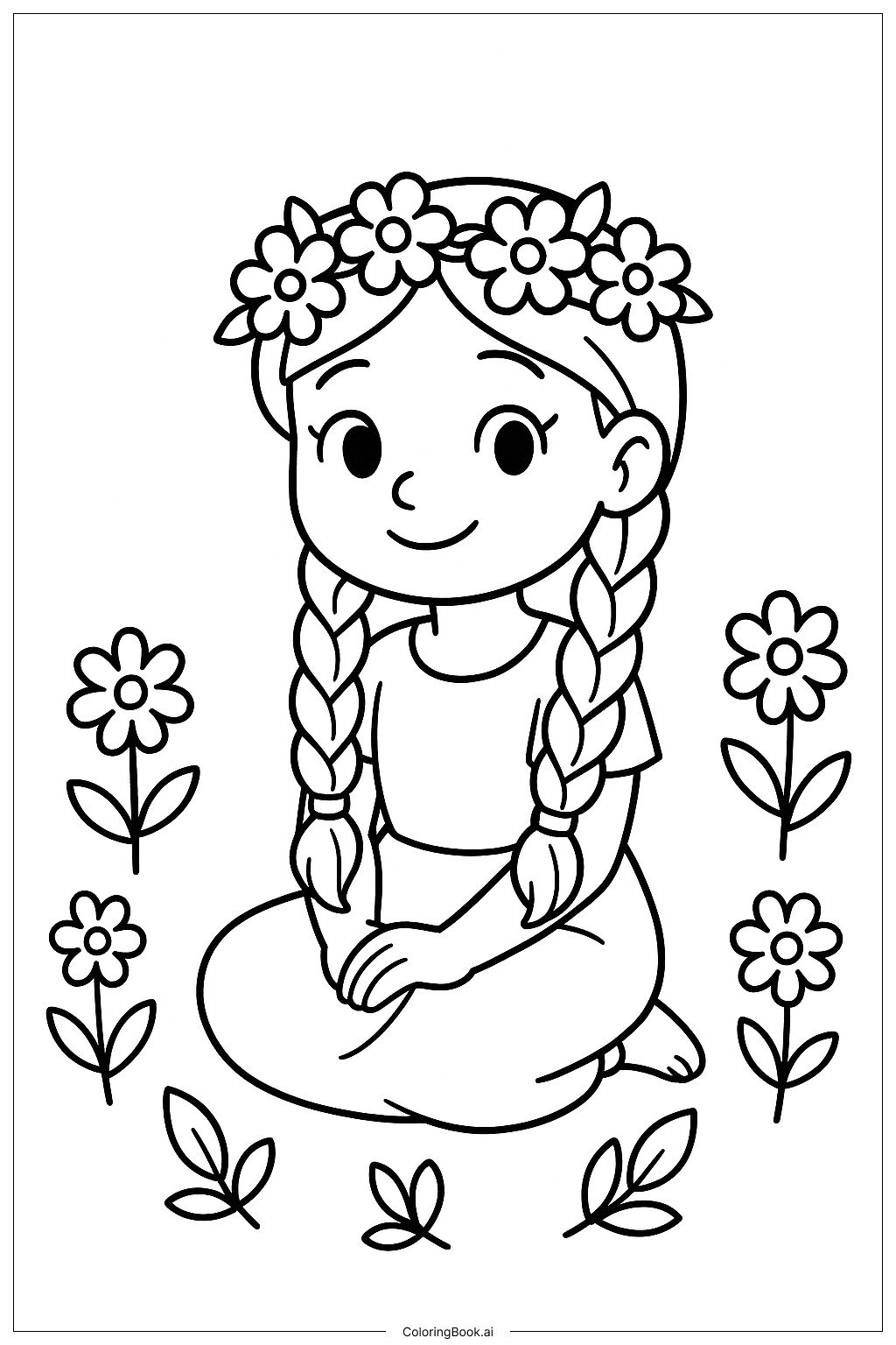  Trang tô màu Vương Miện Hoa Tết Bím Yêu Thương Lily 