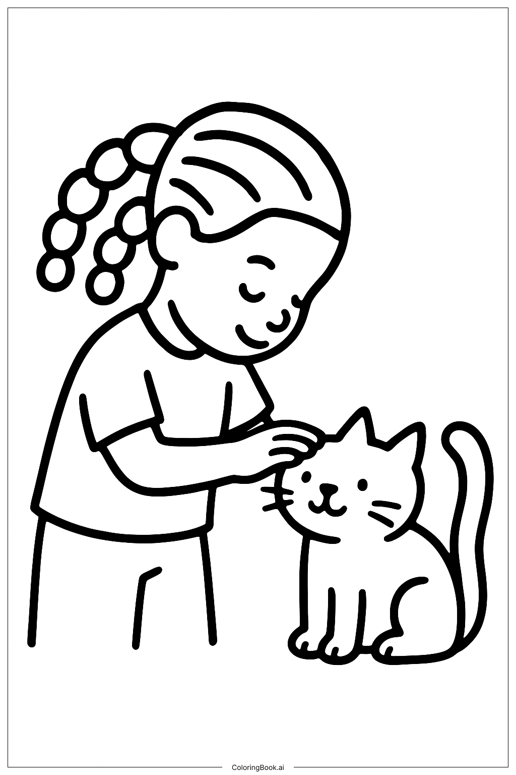 Lily Amor Tranças com Gato