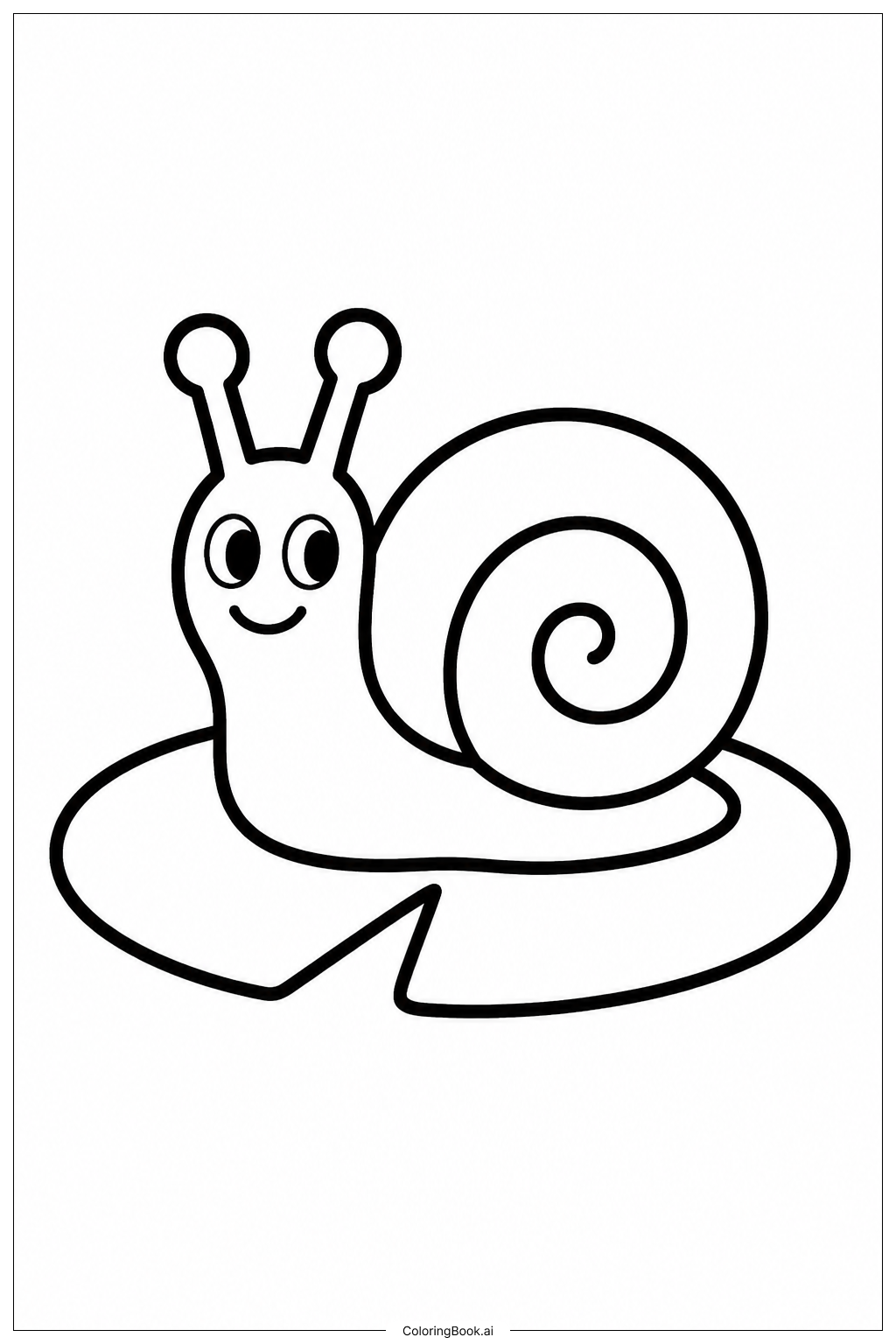  Página para colorir de Caracol na Vitória-Régia 