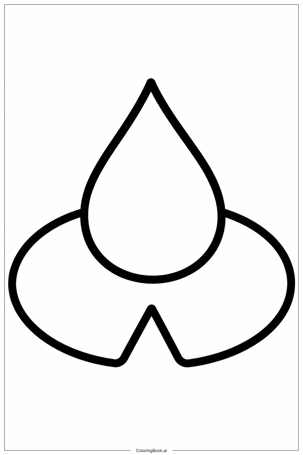  Página para colorir de Gota de Água no Nenúfar 