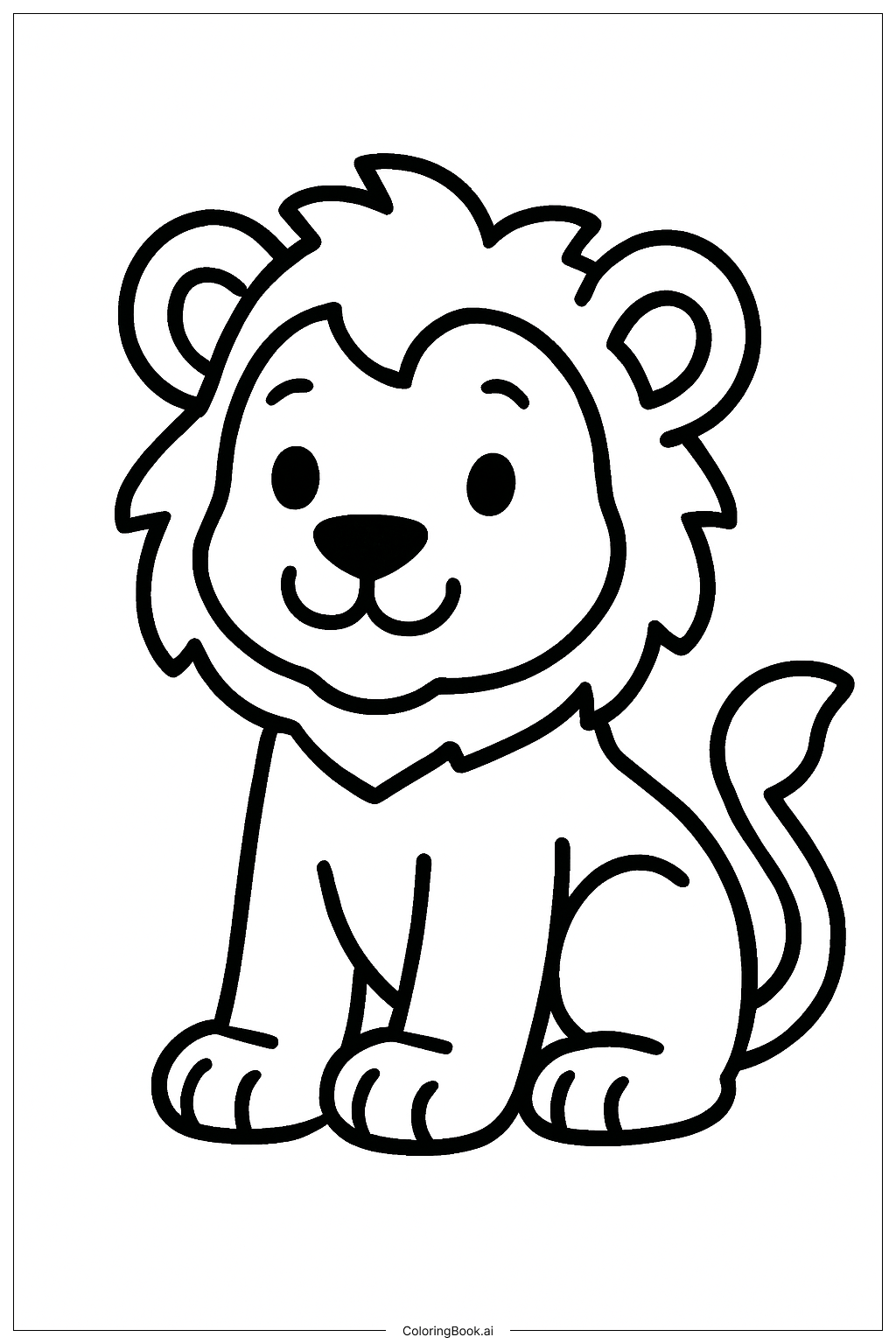 Página para colorir de Leãozinho