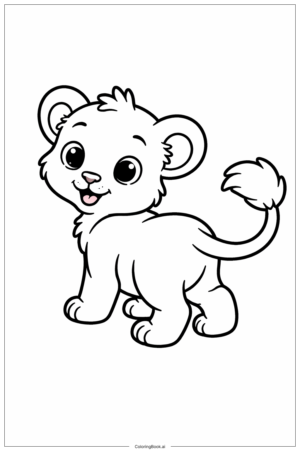  Page de coloriage Queue de lionceau 