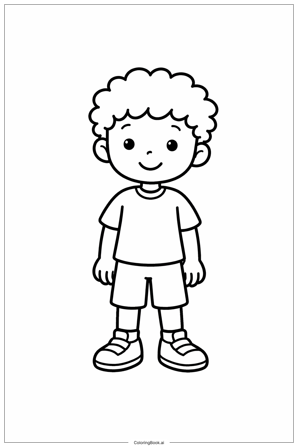  Page de coloriage Petit garçon aux boucles Mois de l'histoire des Noirs 