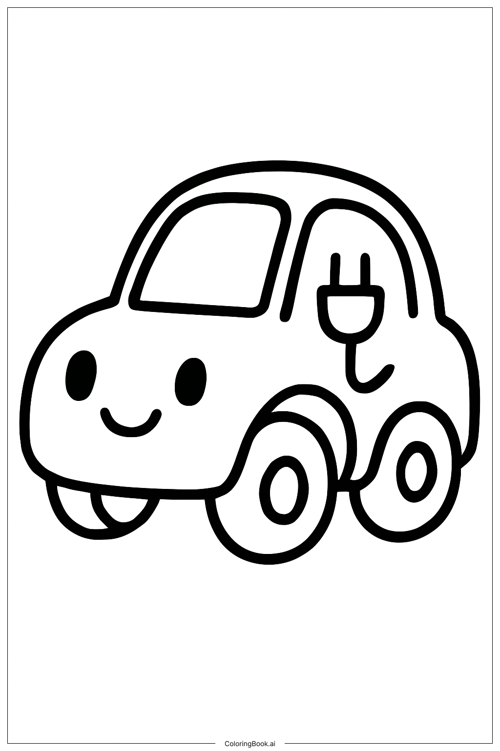  小电动车填色页 