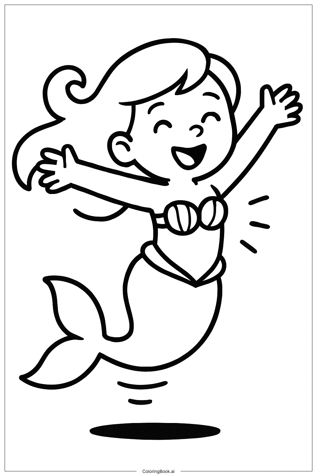  인어공주 색칠공부 페이지 