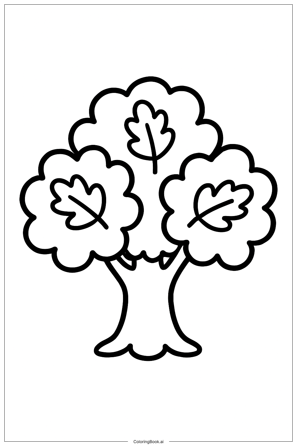 Página para colorir de Pequeno Carvalho