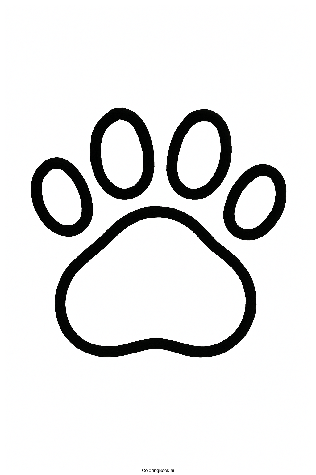 Little Paw Tattoo Coloring Page