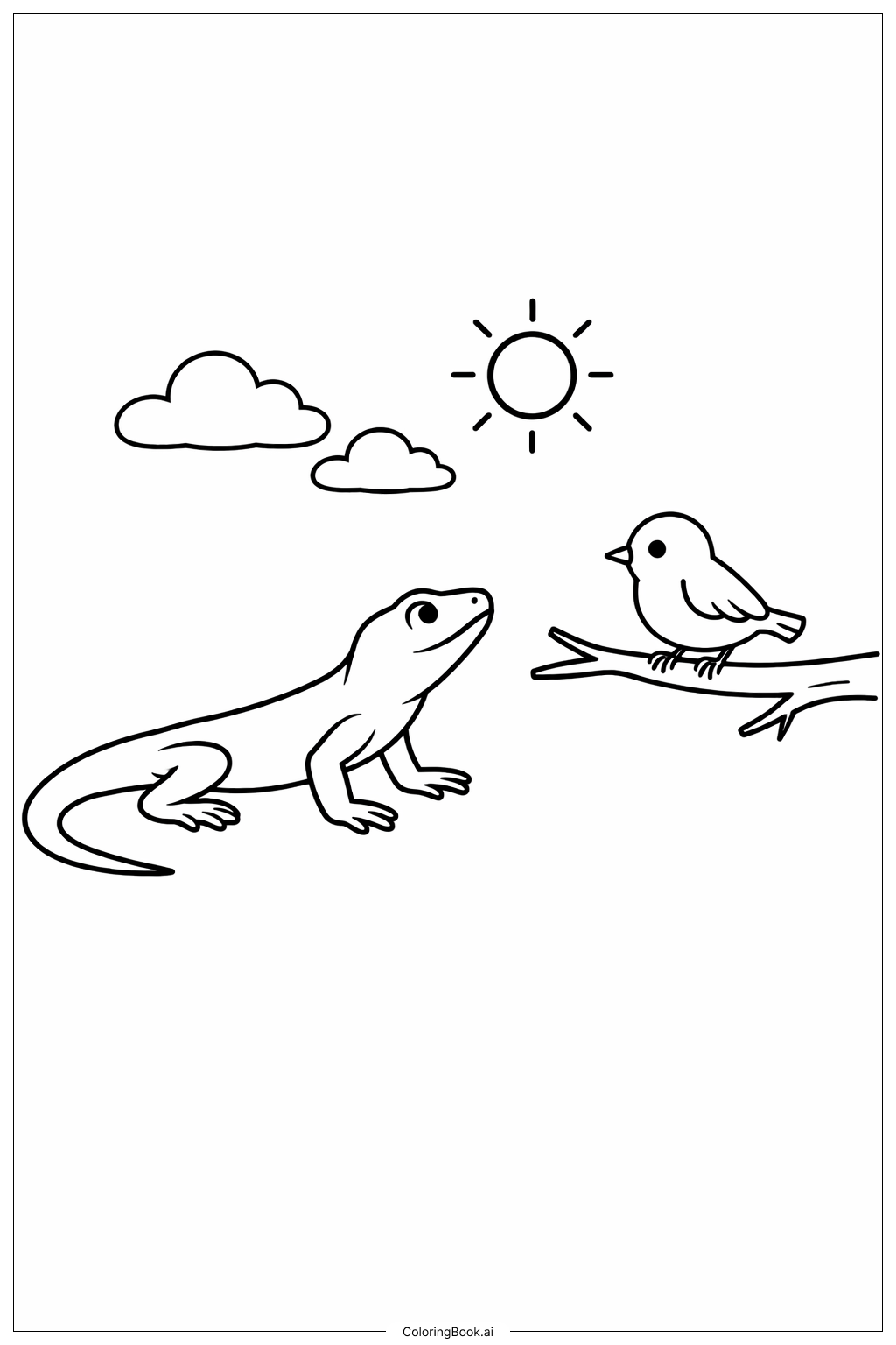Lizard and Little Bird
