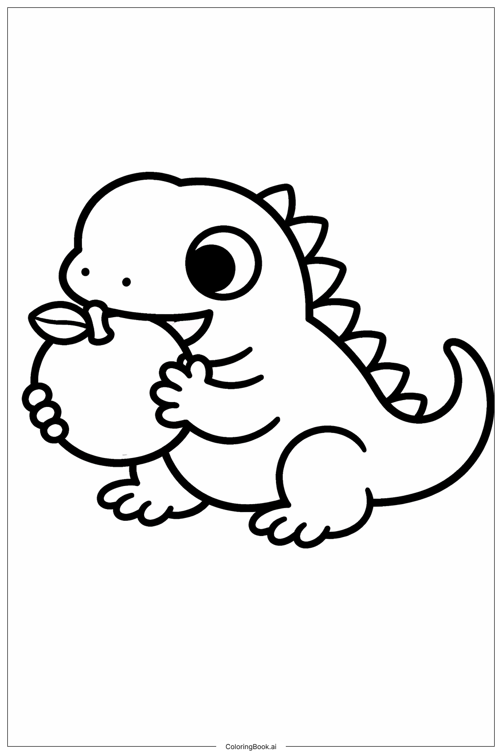 Lizard Eating Fruit Coloring Page 