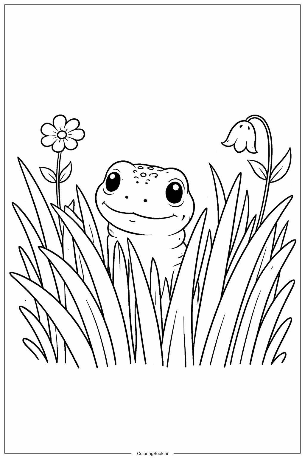 Lizard Near Tall Grass