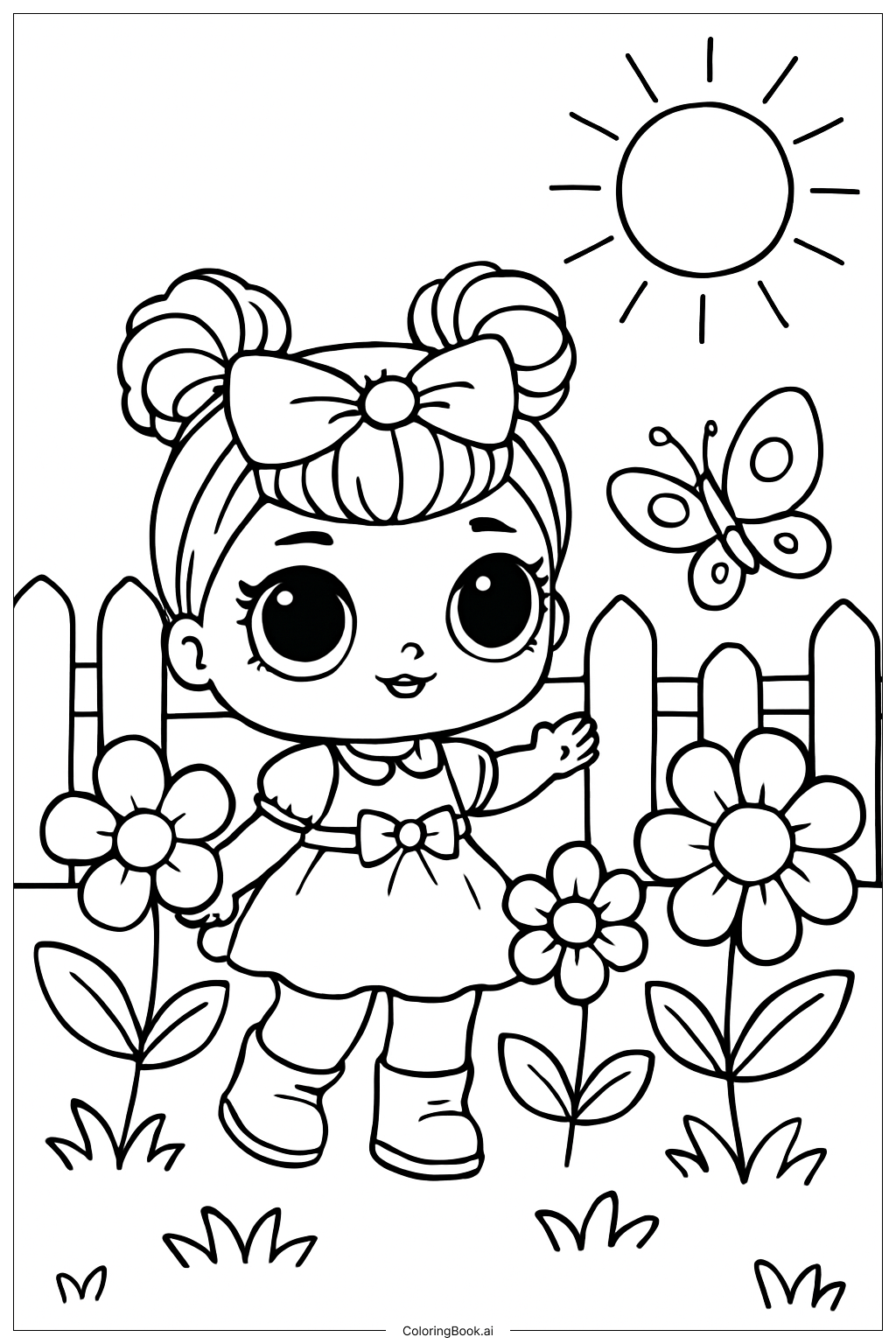 Página para colorir de Aventura no Jardim LOL