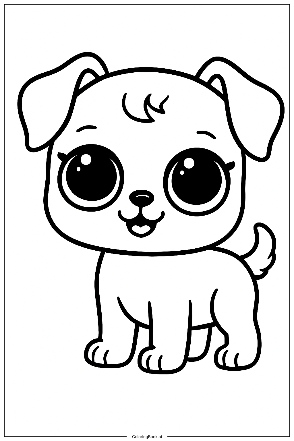 Página para colorir de Sorriso de Filhote LOL