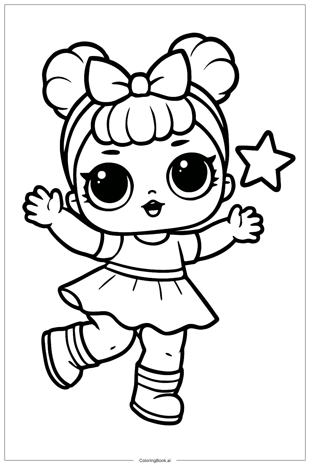 Página para colorir de LOL Star Jump