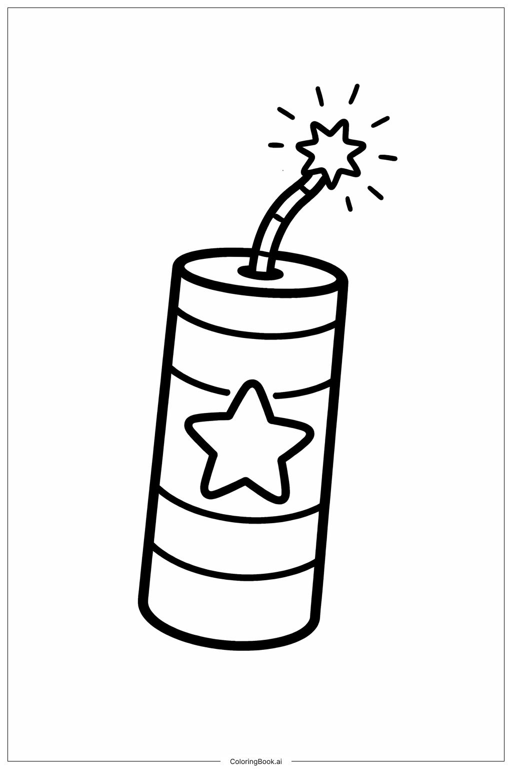  春节鞭炮填色页 