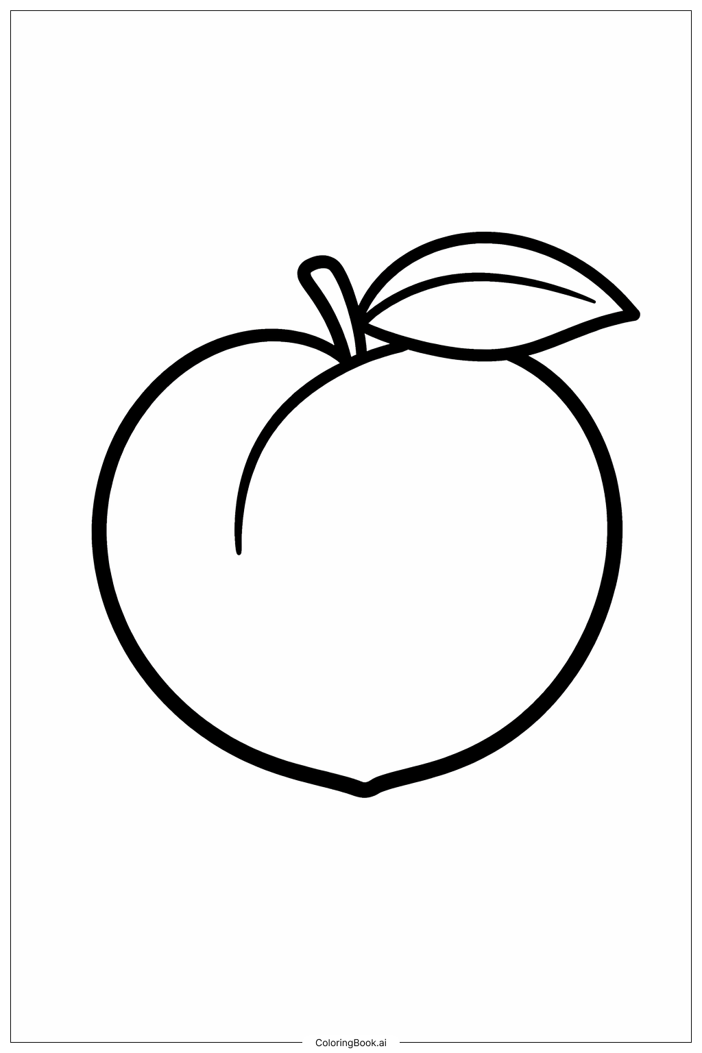  农历新年桃子填色页 