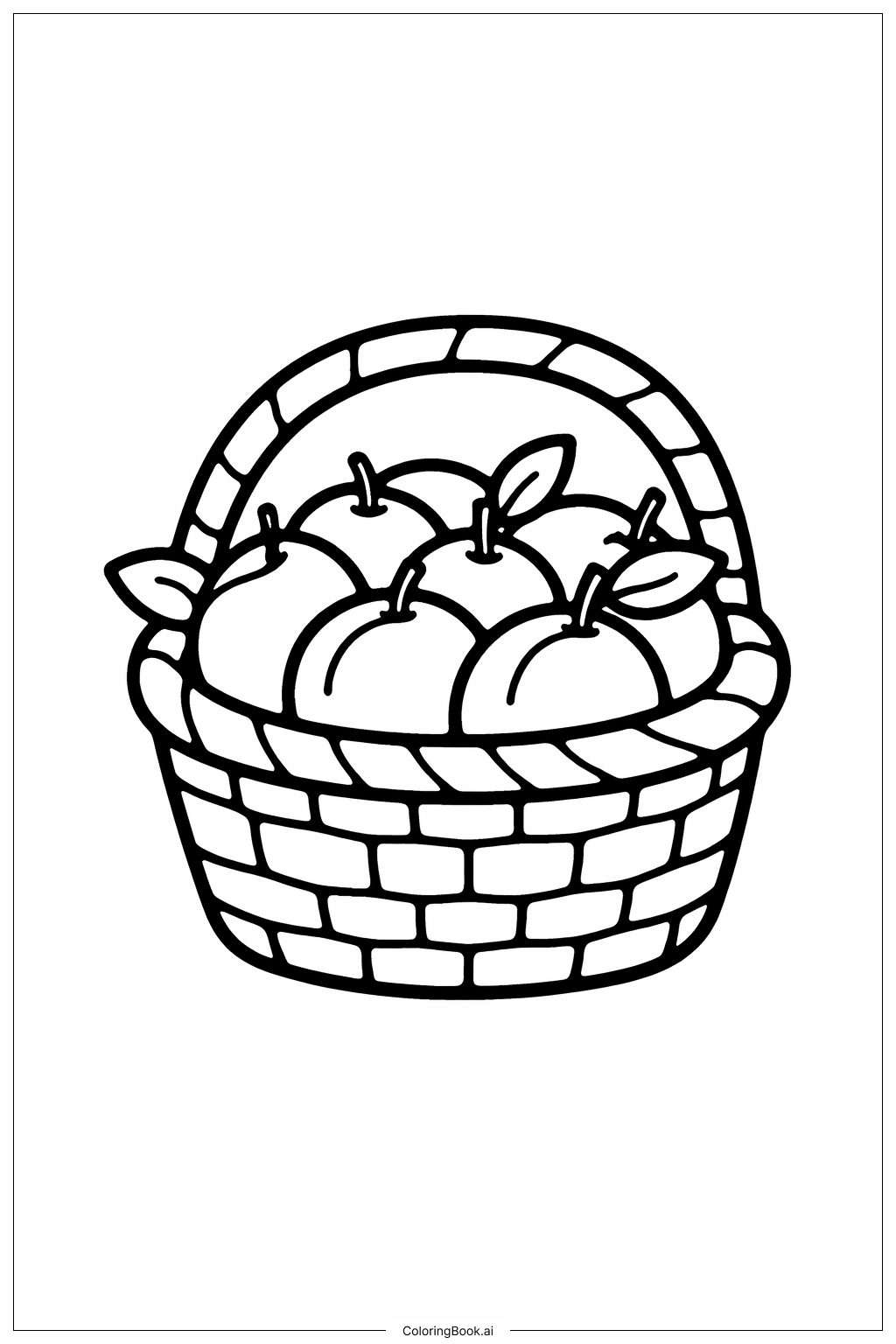  农历新年李子篮填色页 