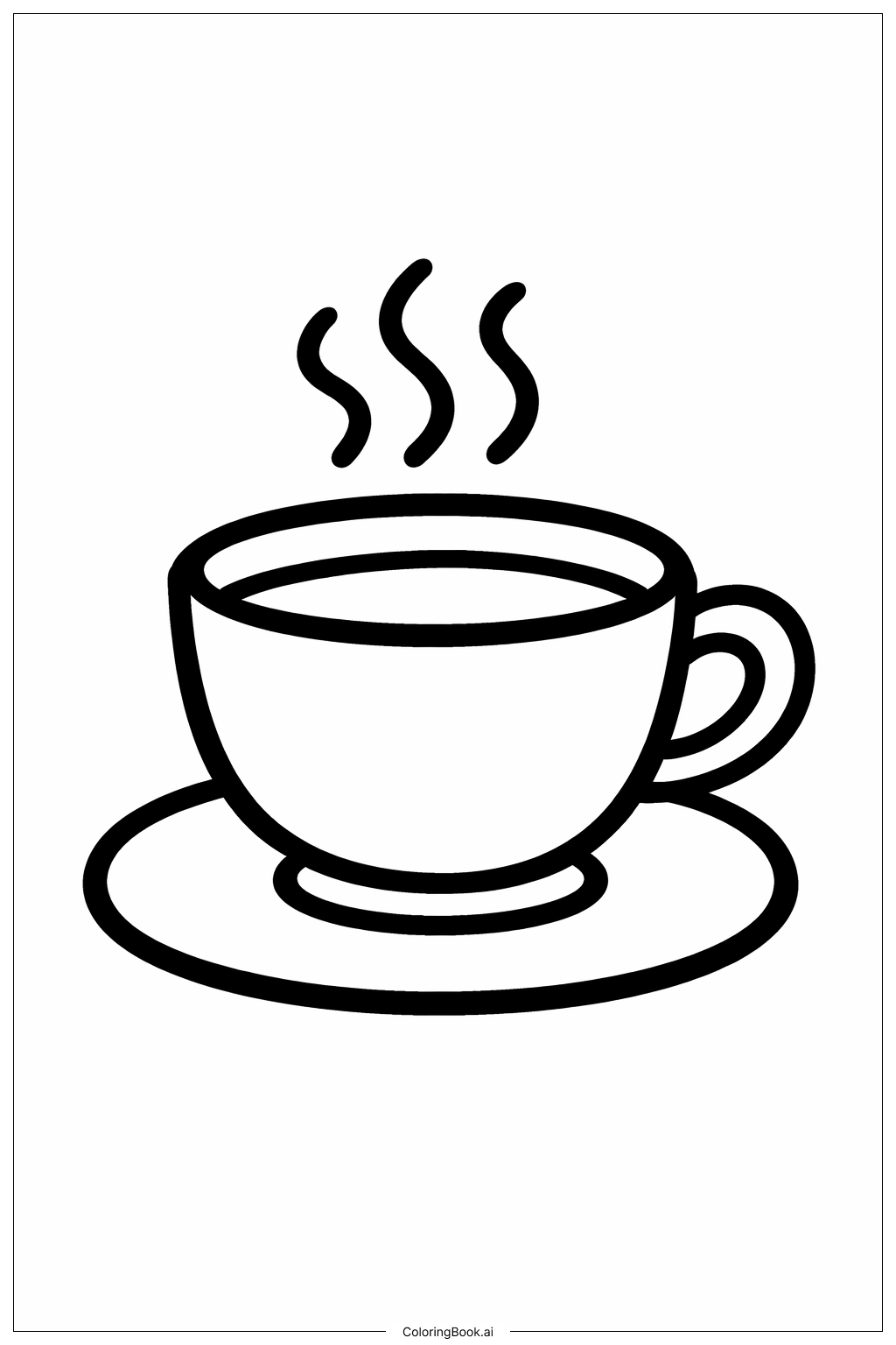  农历新年茶杯填色页 