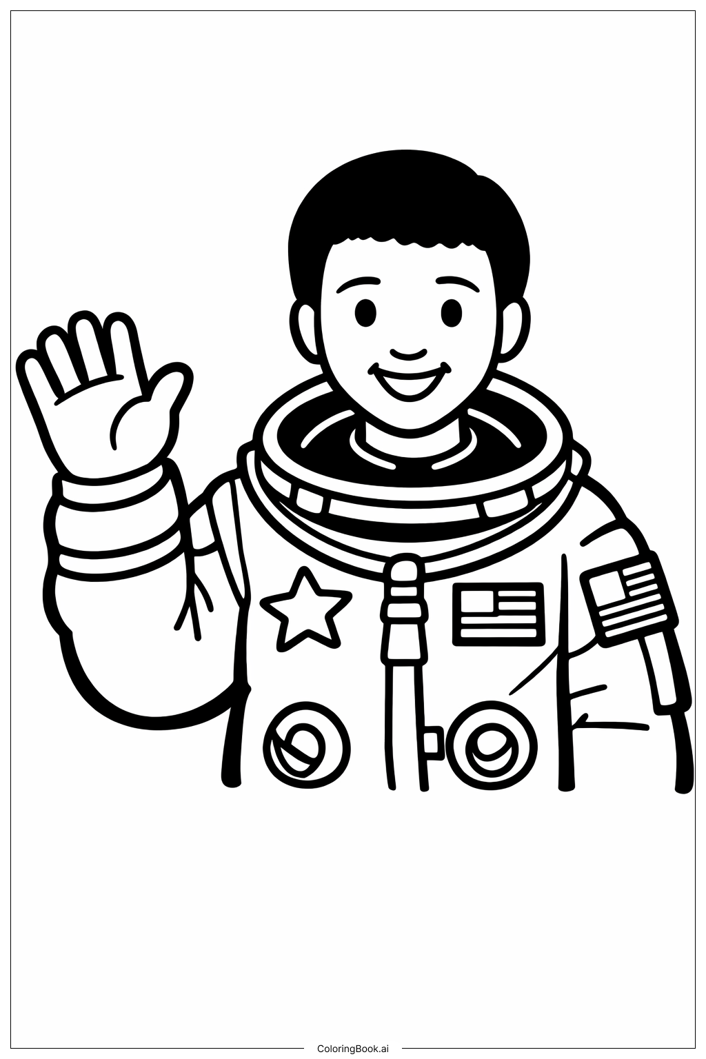  메이 제미슨 우주비행사 인사 색칠공부 페이지 