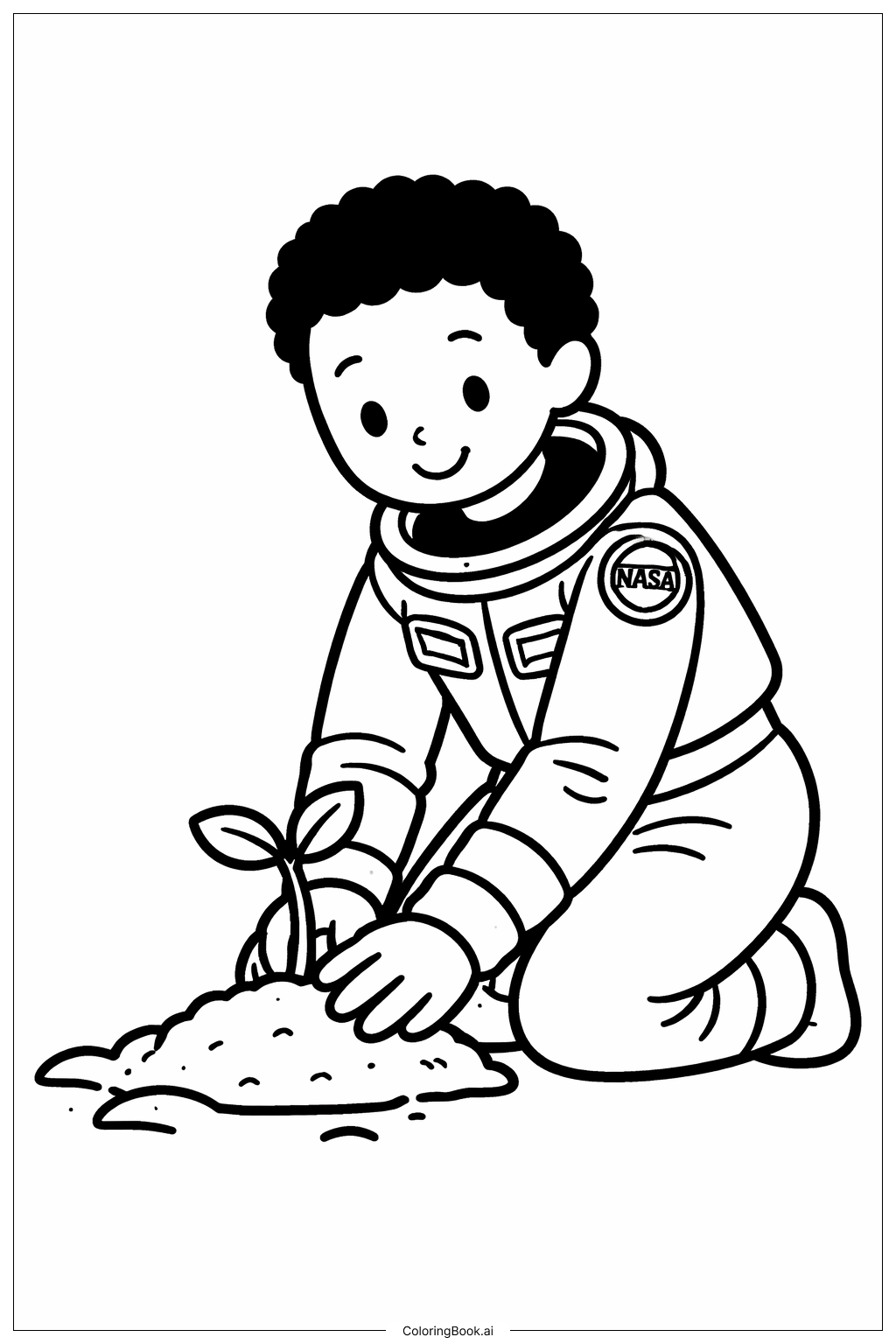  메이 제미슨 나무 심기 색칠공부 페이지 