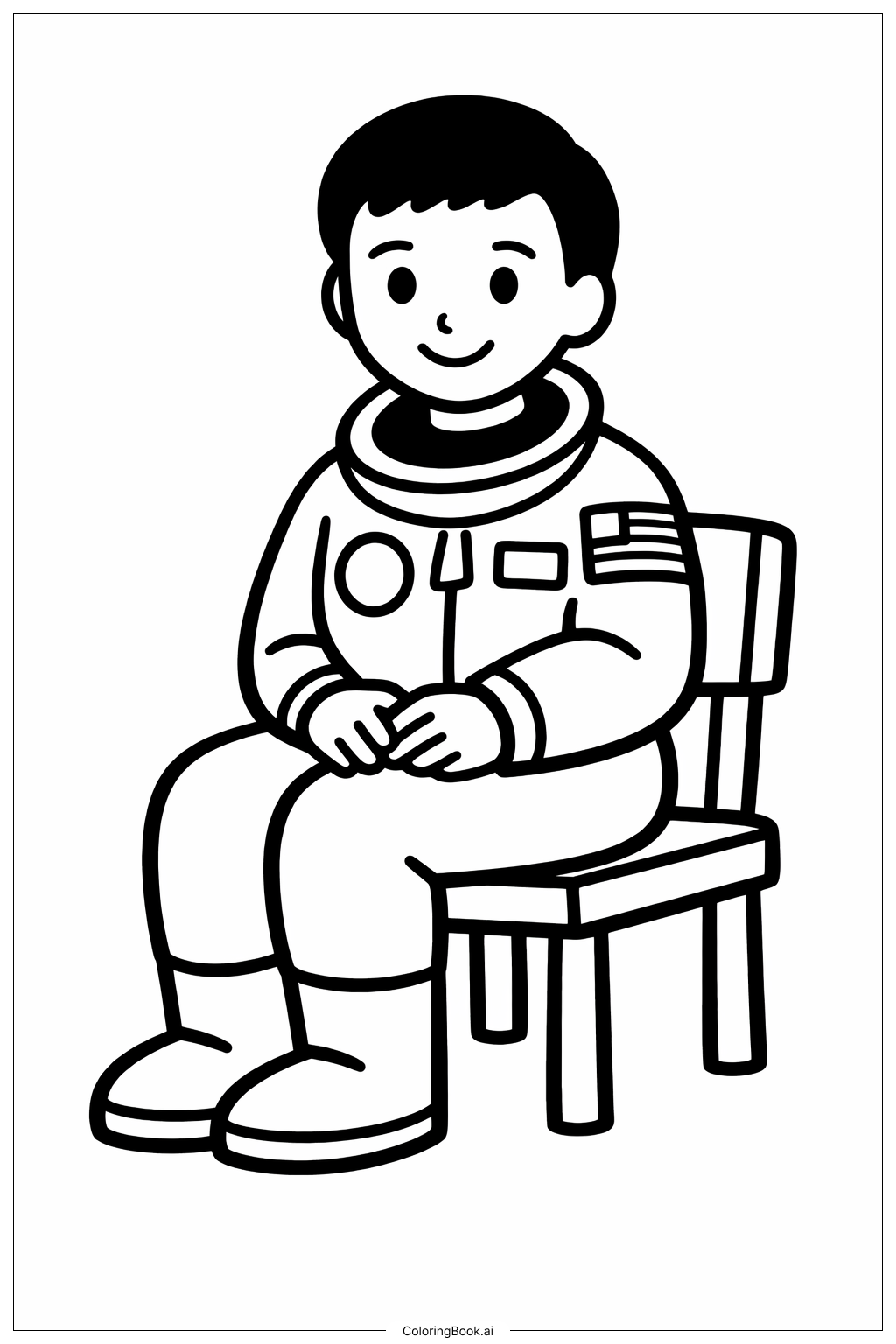  메이 제미슨 앉아 있는 의자 색칠공부 페이지 