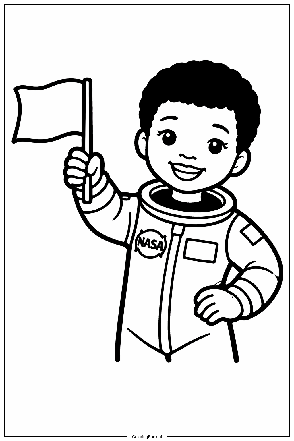  메이 제미슨 깃발 흔들기 색칠공부 페이지 