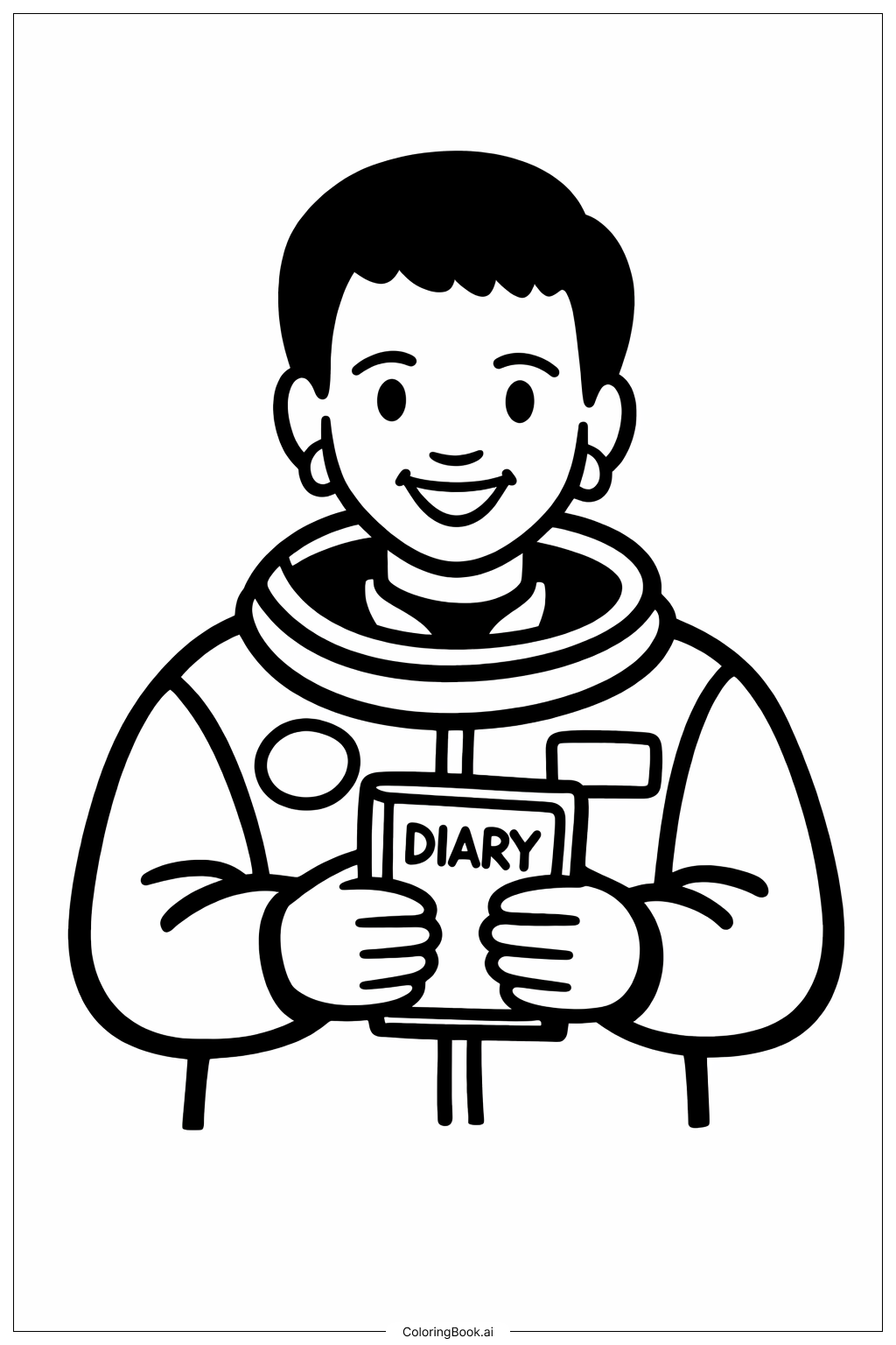  매 제미슨과 일기장 색칠공부 페이지 