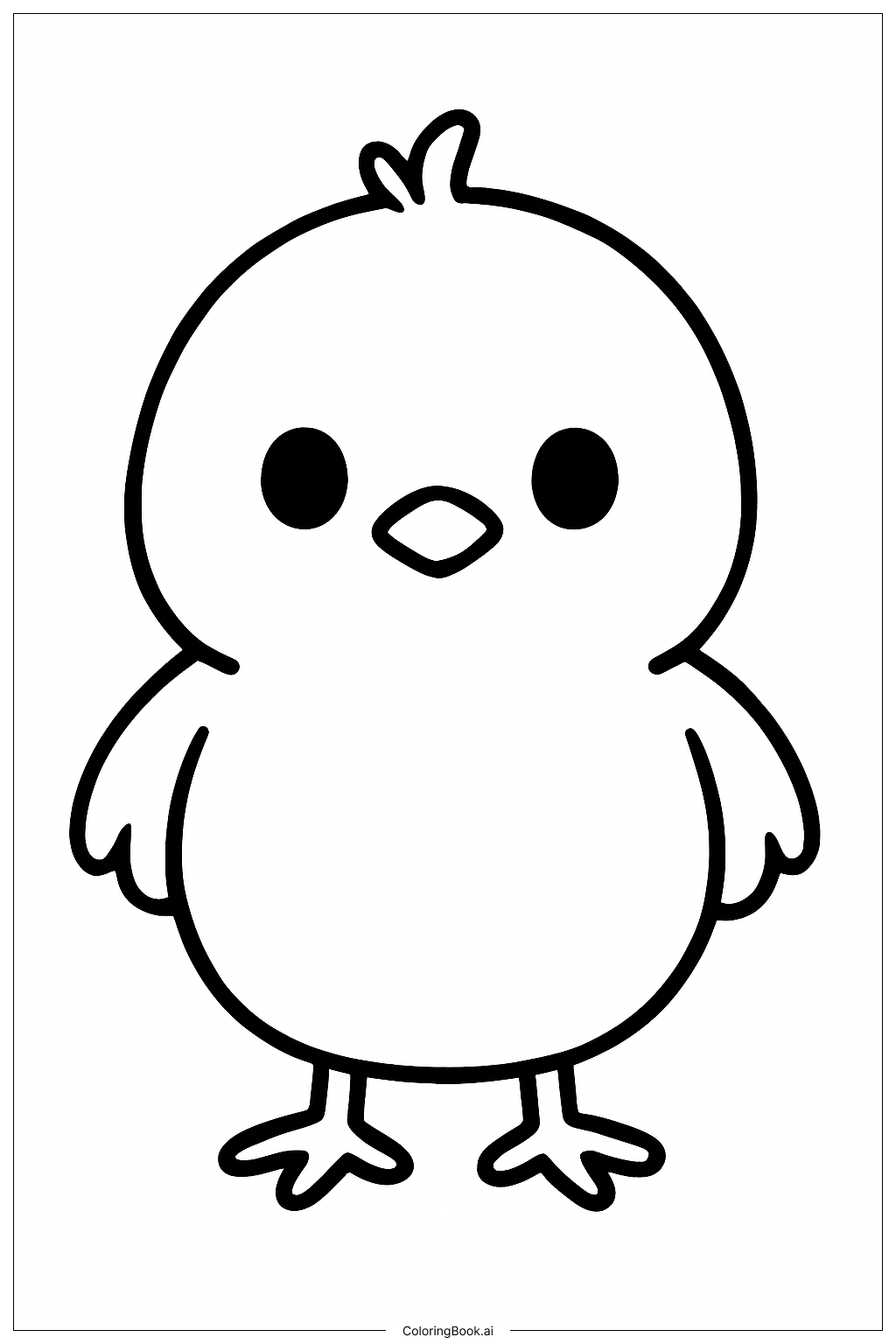  Page de coloriage Poussin de mars 