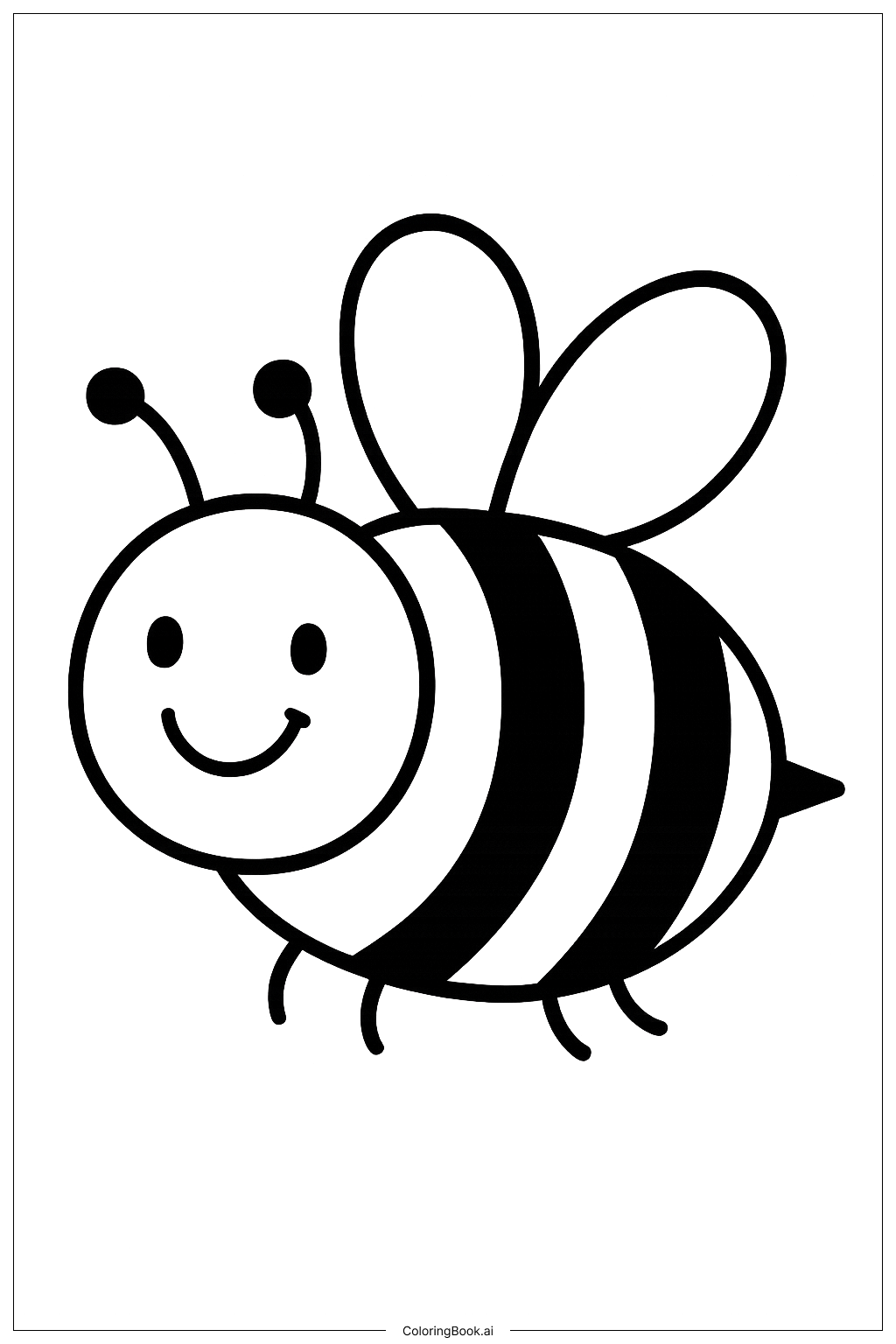  Página para colorir de Zumbido da Abelha de Março 