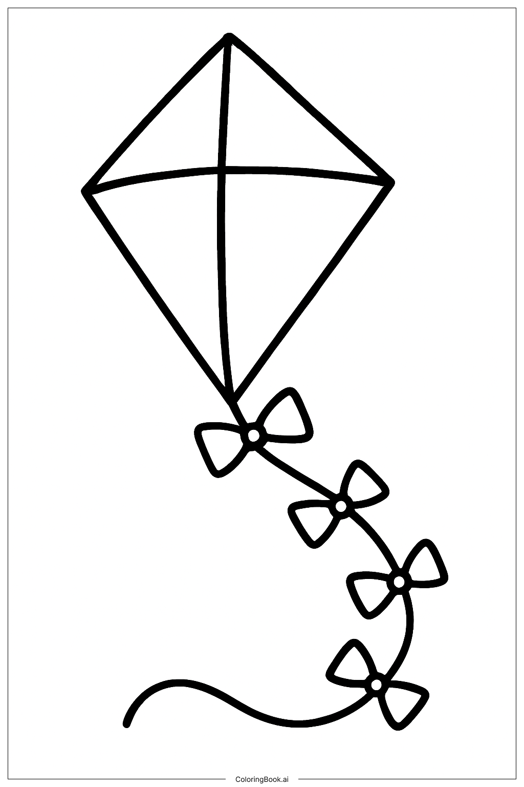  Page de coloriage Vol de cerf-volant en mars 