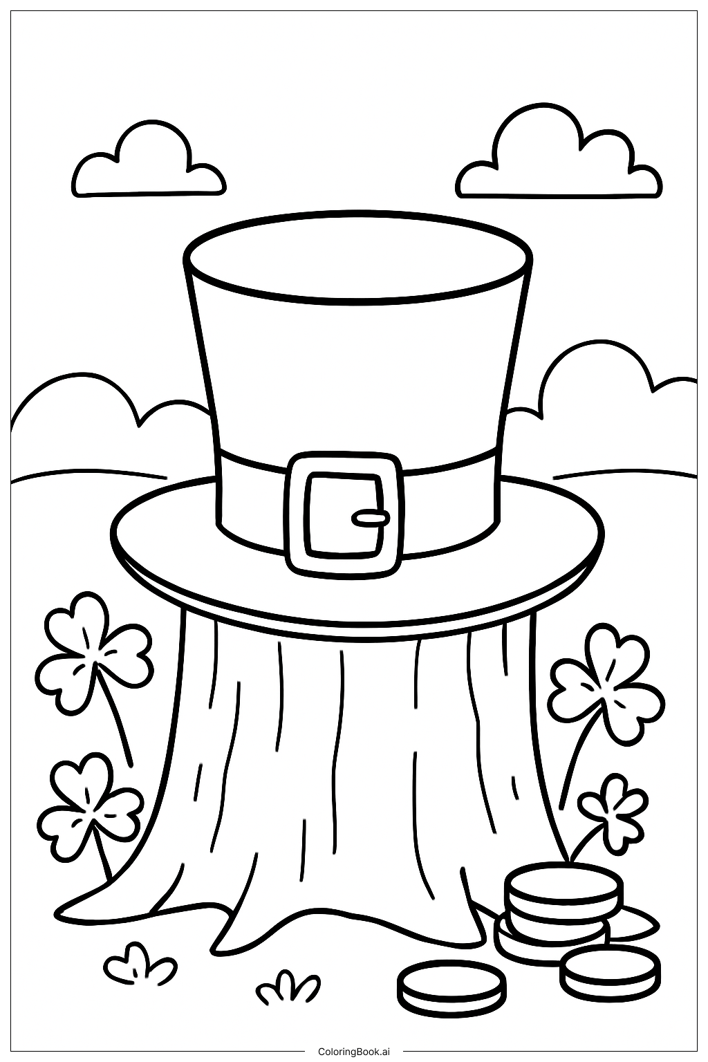  März Koboldhut Ausmalseite 