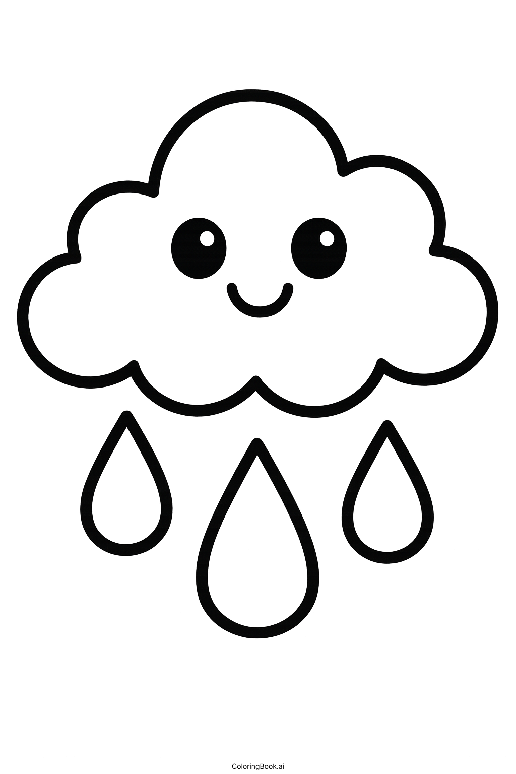  Page de coloriage Nuage Pluvieux de Mars 