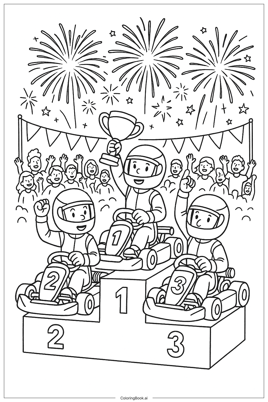 마리오 카트 피날레 불꽃놀이 색칠공부 페이지