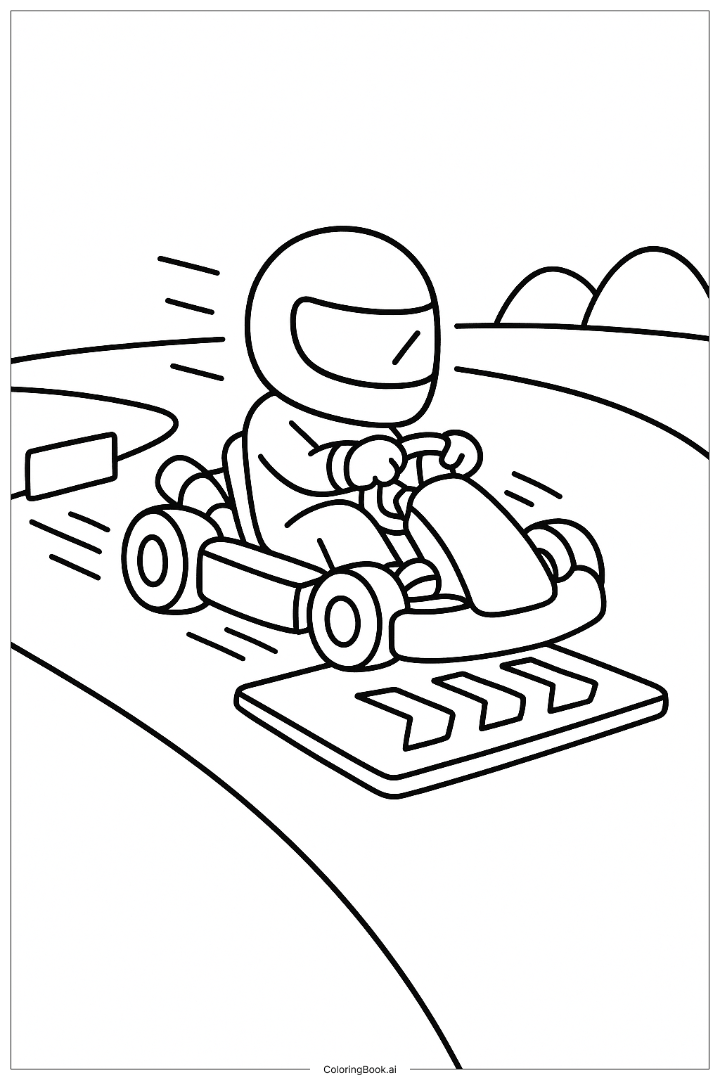  Trang tô màu Bàn Đạp Tăng Tốc Mario Kart 