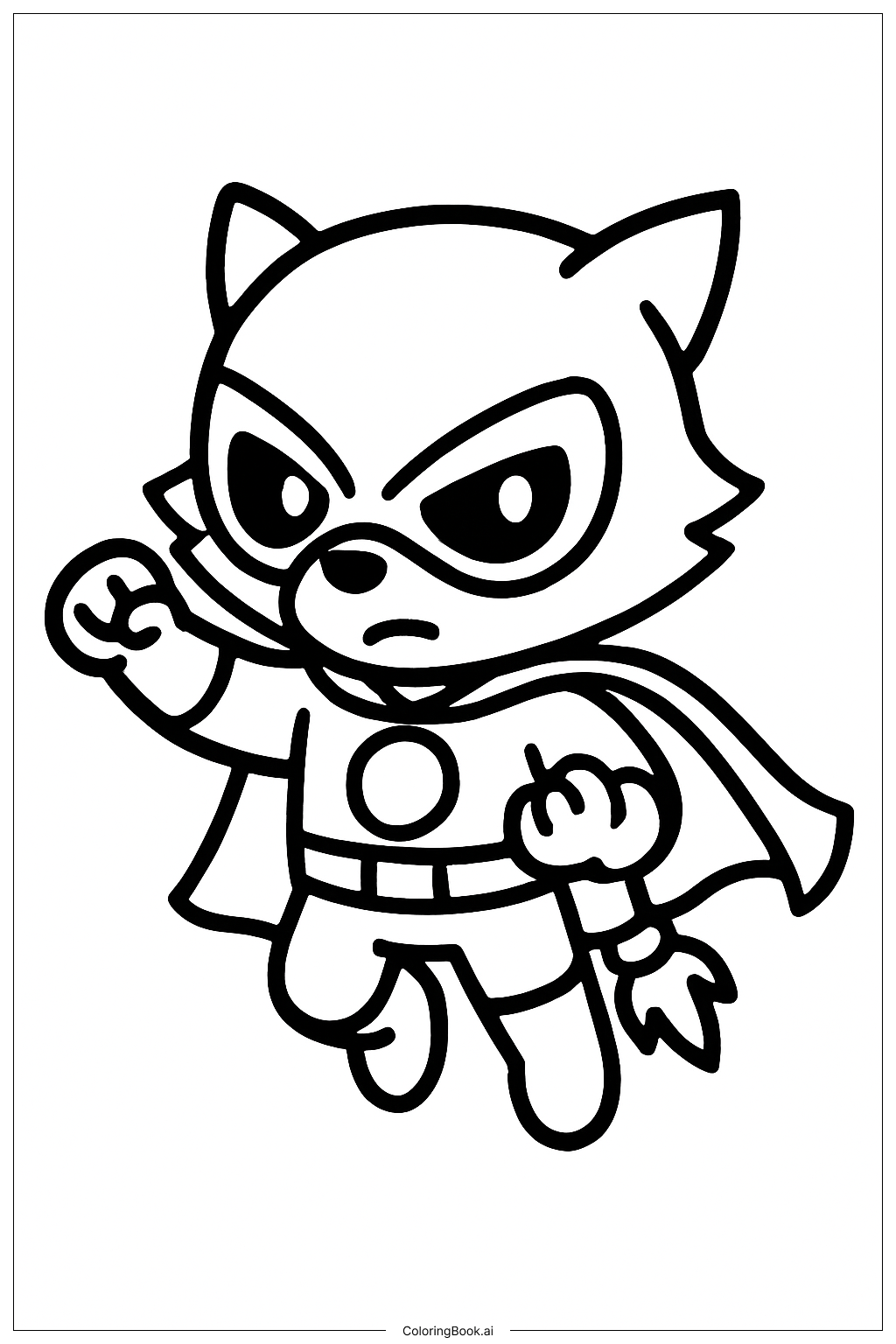 漫威小火箭英雄填色页