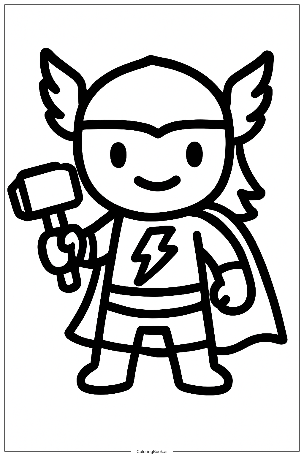 漫威迷你闪电英雄填色页