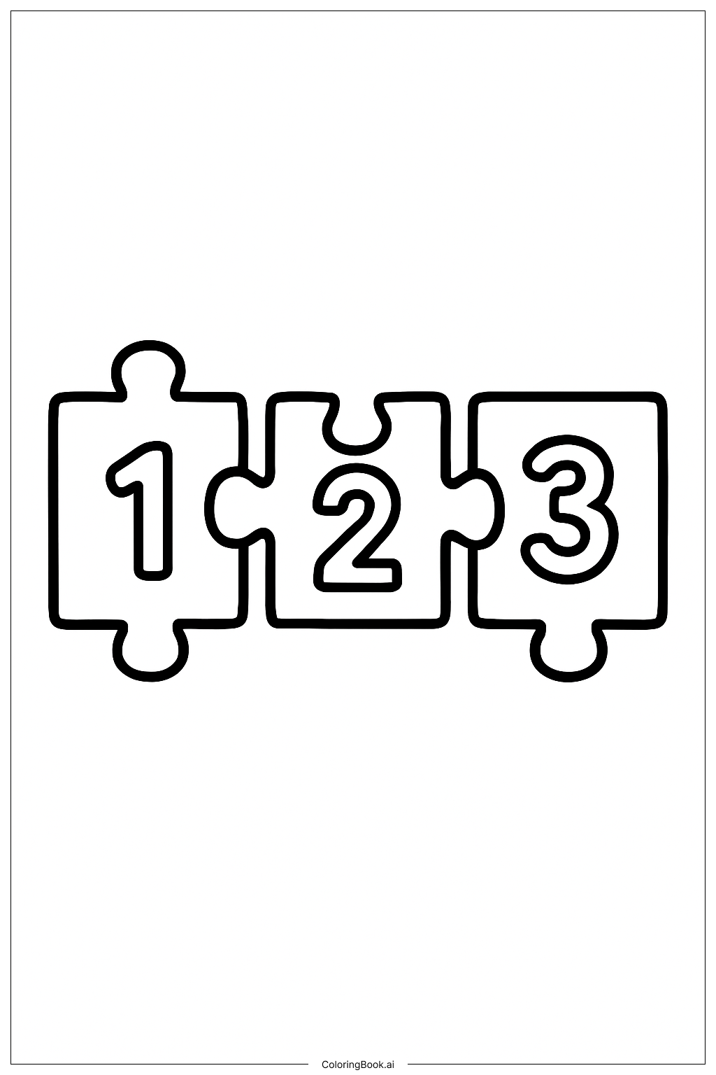  Page de coloriage Pièces de Puzzle Mathématiques 