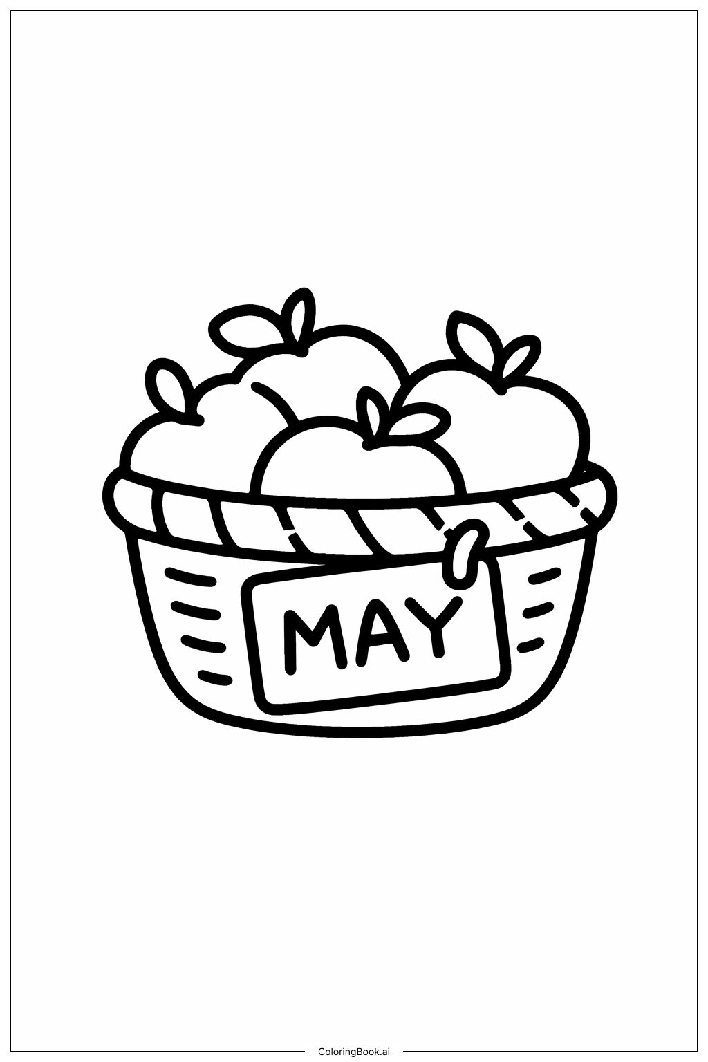  5월 과일 바구니 색칠공부 페이지 