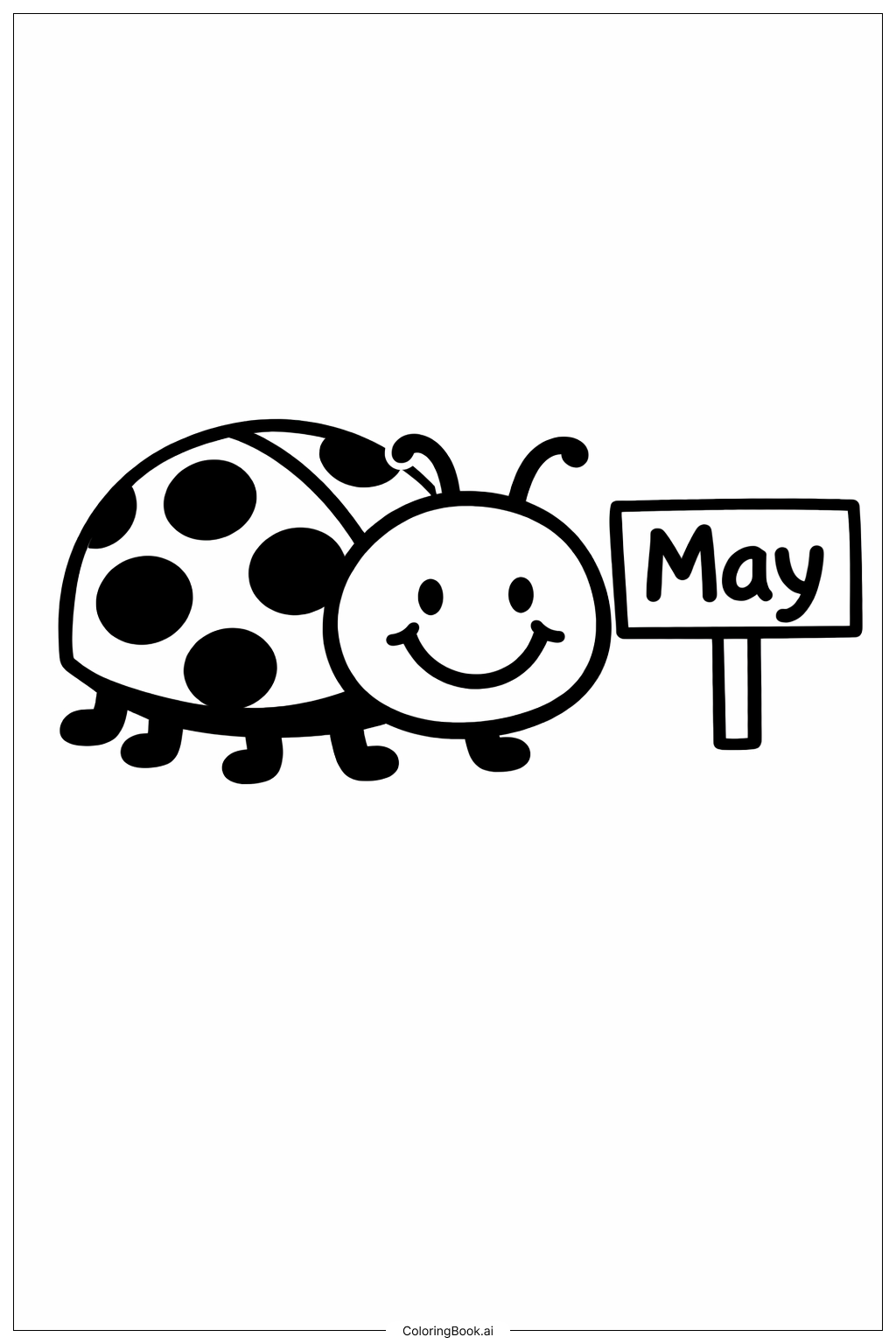  5월 무당벌레 색칠공부 페이지 