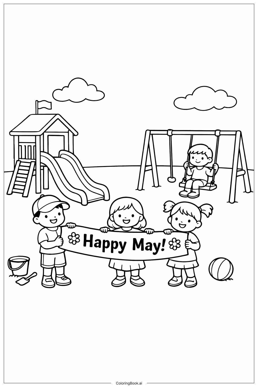 5월 놀이터의 날 색칠공부 페이지 