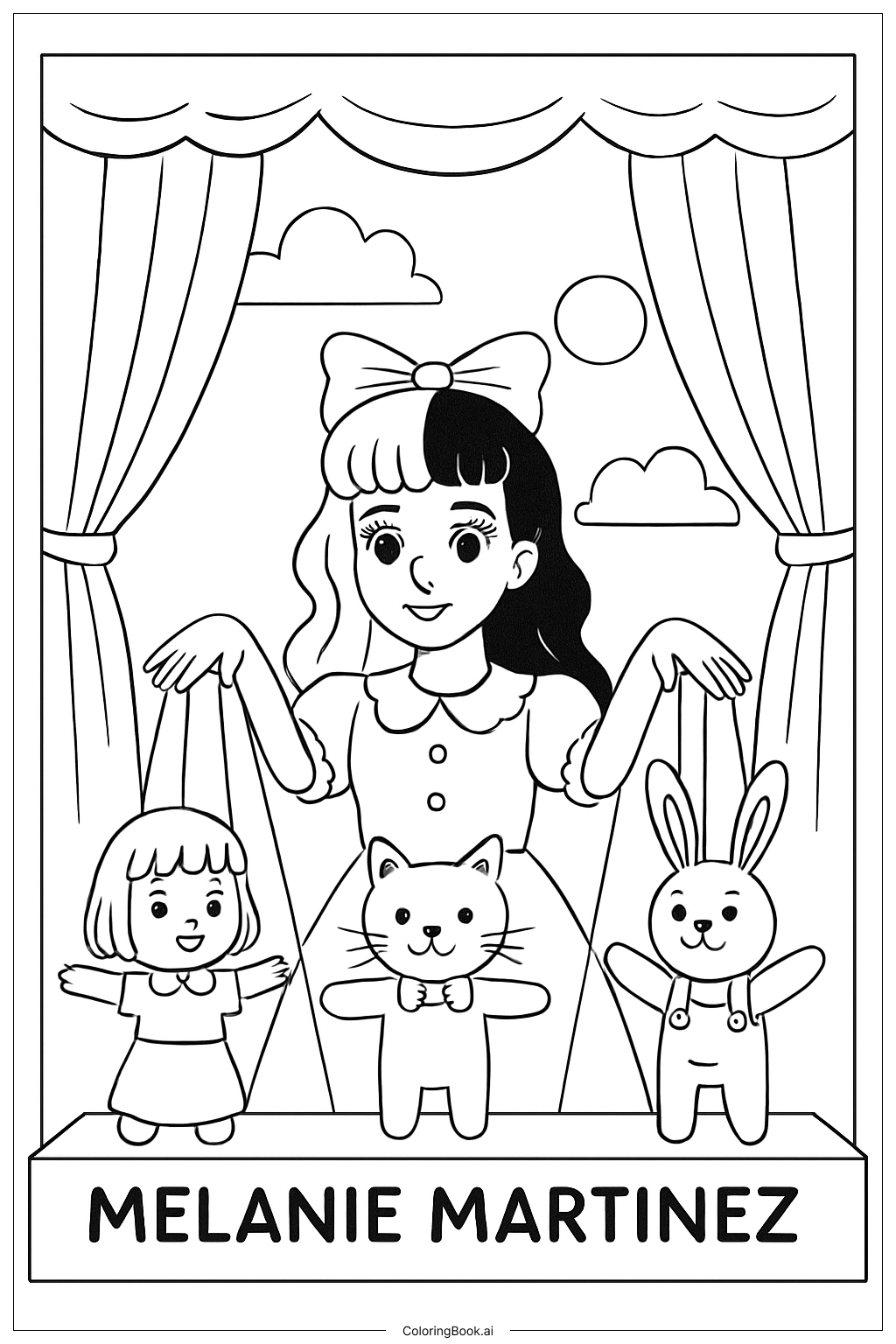 Melanie Martinez 在木偶劇場著色頁